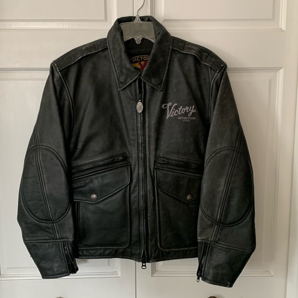Victory Motorcycles Polaris Vintage Y2K Women’s Leather Moto Zip Up Jacket - M - Picture 1 of 10